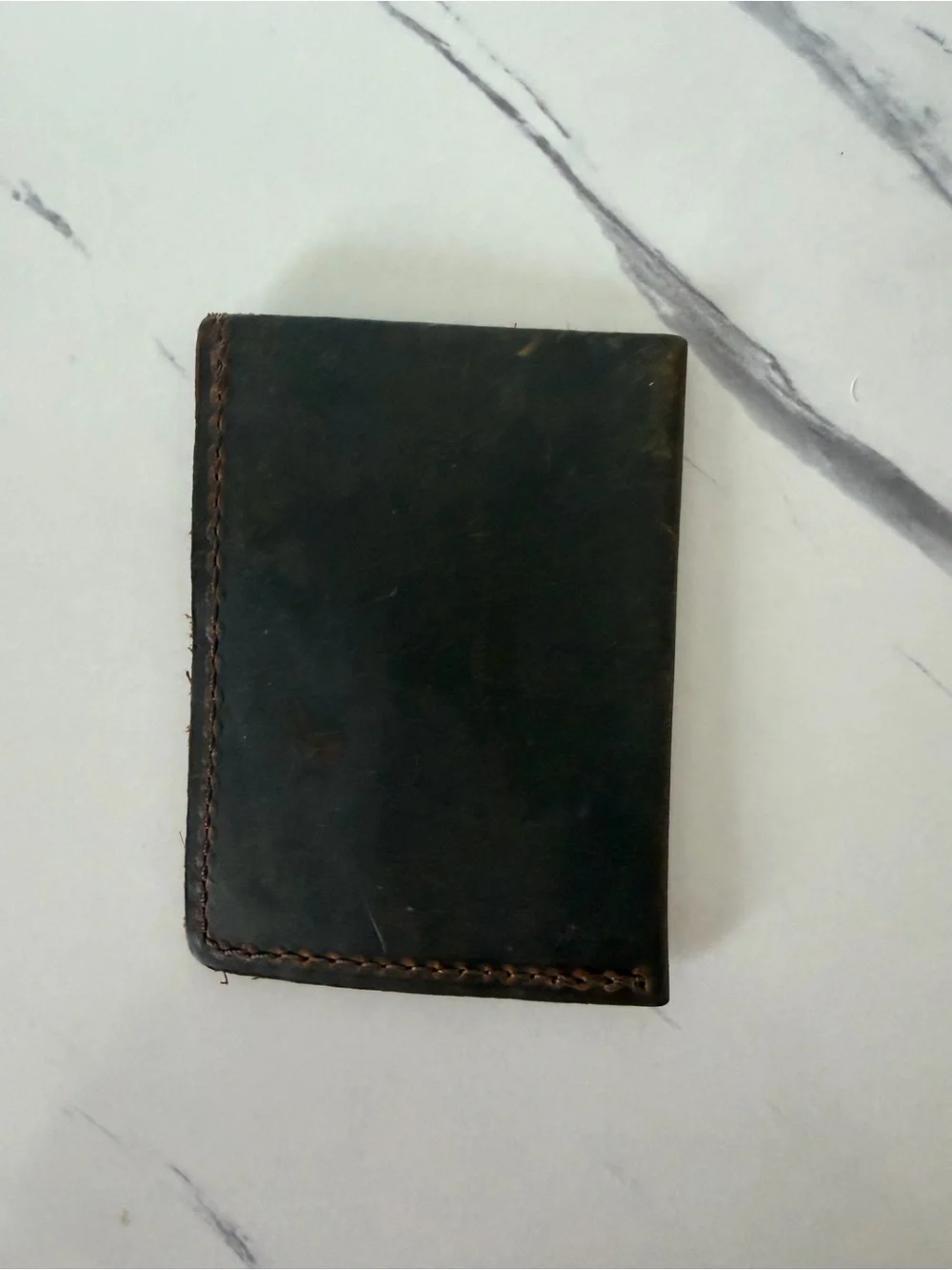 Portland Leather Goods Brown Leather Minimalist Card Wallet